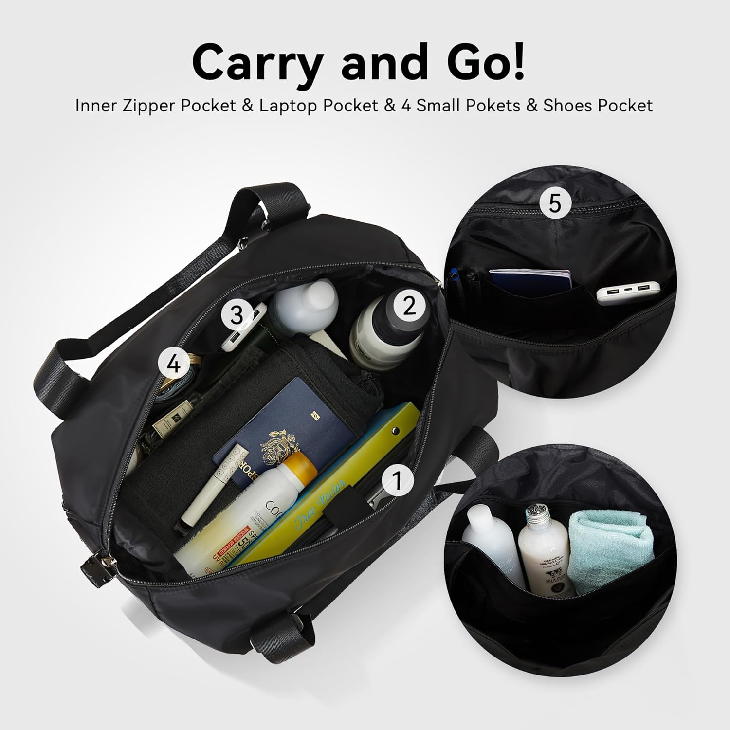 Gym Bag with Yoga Mat Holders - Image 2